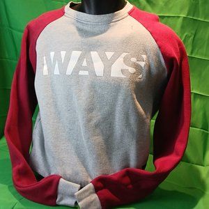 100% cotton ways of life sweater grey red skate skateboard skateboarding